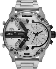  Shop Authentic Diesel Mr. Daddy Chronograph Silver Dial Silver Steel Strap Watch For Men - DZ7421 - Luxxuri