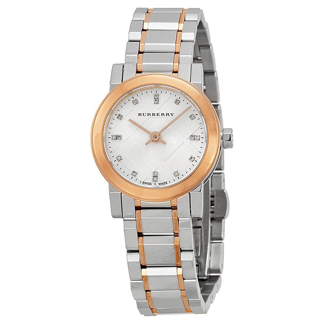  Shop Authentic Burberry The City Silver Dial Two Tone Steel Strap Watch for Women - BU9214 - Luxxuri