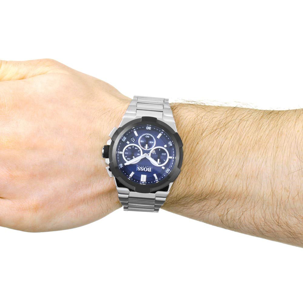  Shop Authentic Hugo Boss Supernova Chronograph Blue Dial Silver Steel Strap Watch for Men - 1513360 - Luxxuri