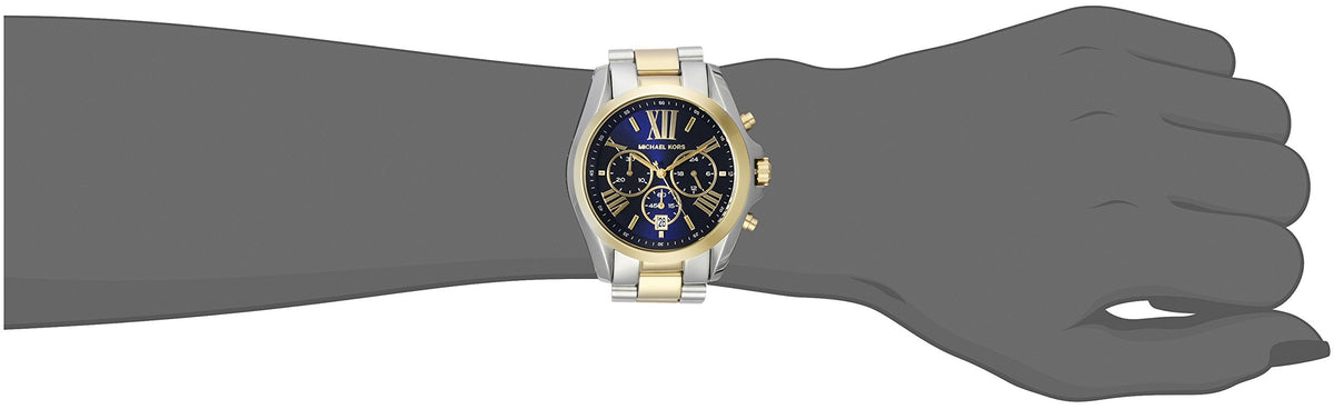  Shop Authentic Michael Kors Bradshaw Blue Dial Two Tone Steel Strap Watch for Women - MK5976 - Luxxuri