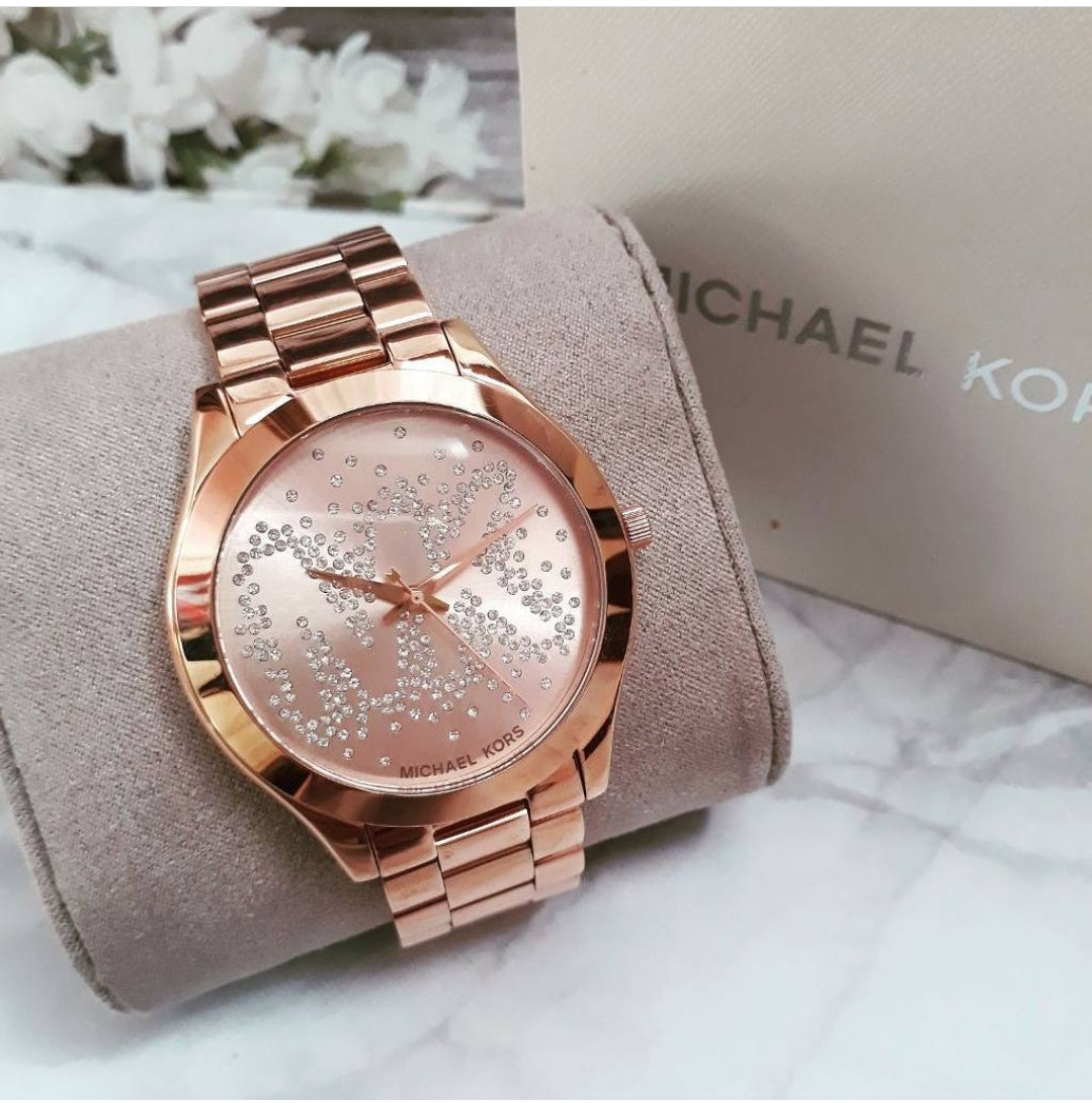  Shop Authentic Michael Kors Slim Runway Rose Gold Dial Rose Gold Steel Strap Watch for Women - MK3591 - Luxxuri