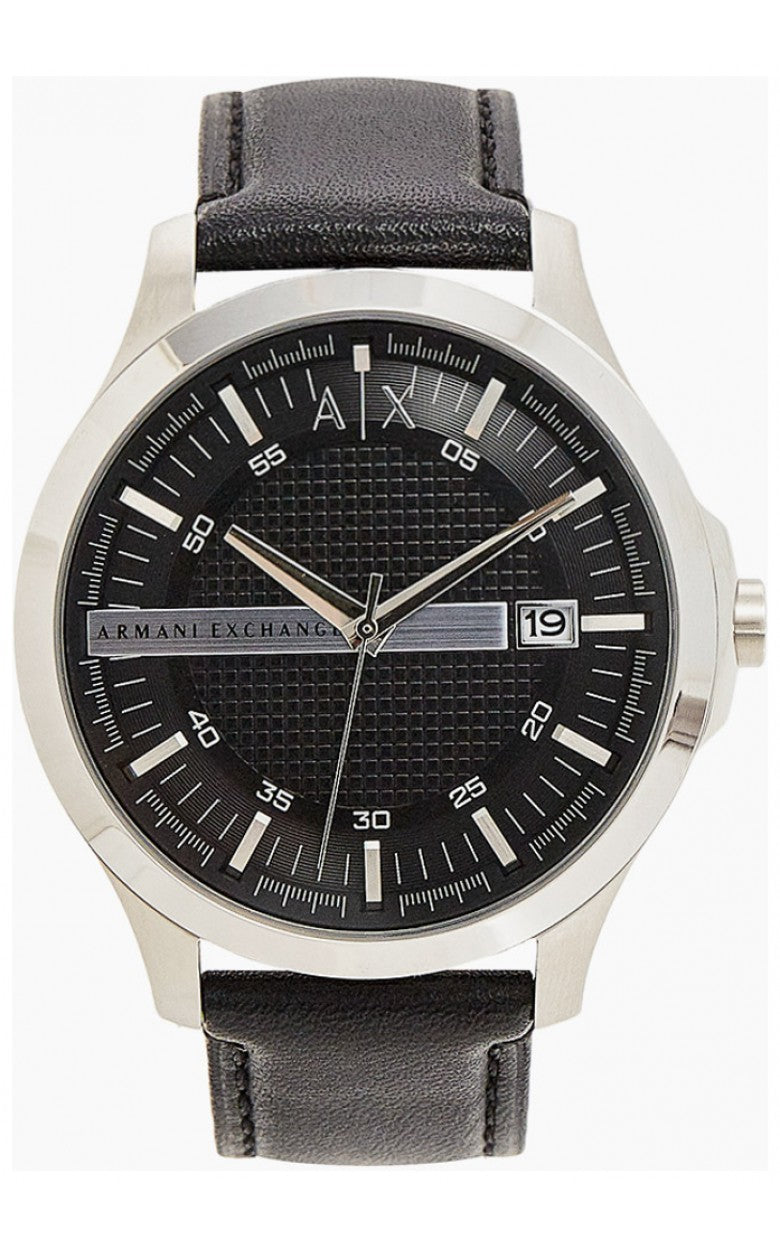  Shop Authentic Armani Exchange Hampton Chronograph Black Dial Black Leather Strap Watch For Men - AX2101 - Luxxuri