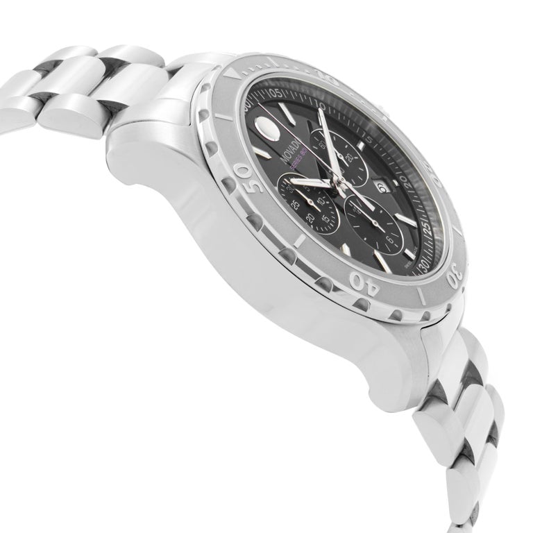  Shop Authentic Movado Series 800 Chronograph Black Dial Silver Steel Strap Watch For Men - 2600110 - Luxxuri