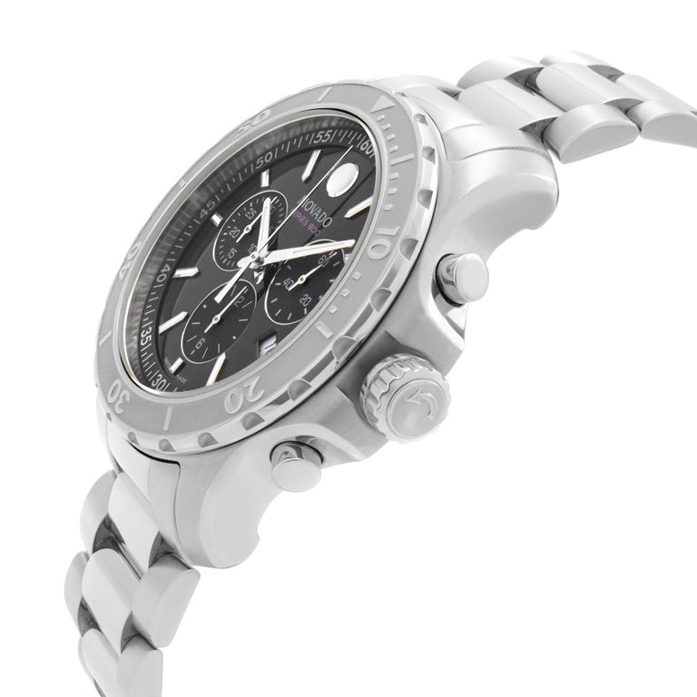  Shop Authentic Movado Series 800 Chronograph Black Dial Silver Steel Strap Watch For Men - 2600110 - Luxxuri