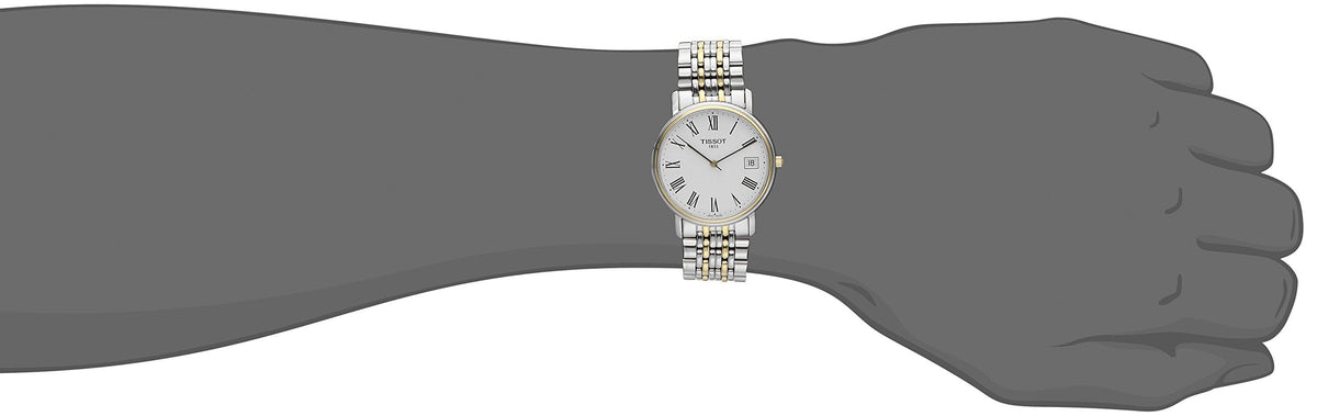  Shop Authentic Tissot T Classic Desire White Dial Two Tone Watch For Men - T52.2.481.13 - Luxxuri