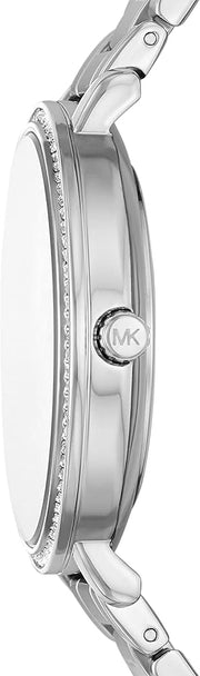  Shop Authentic Michael Kors Pyper Three Hand Pink Dial Silver Steel Strap Watch For Women - MK4631 - Luxxuri