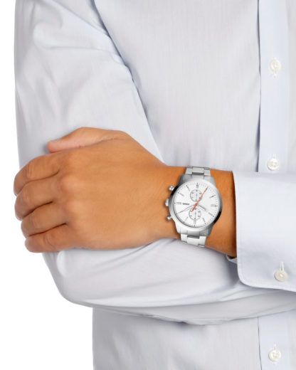  Shop Authentic Fossil Townsman White Dial Silver Steel Strap Watch for Men - FS5346 - Luxxuri