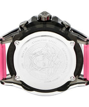  Shop Authentic Versace Icon Active Chronograph Quartz Black Dial Pink Rubber Strap Watch For Men - VEZ700221 - Luxxuri