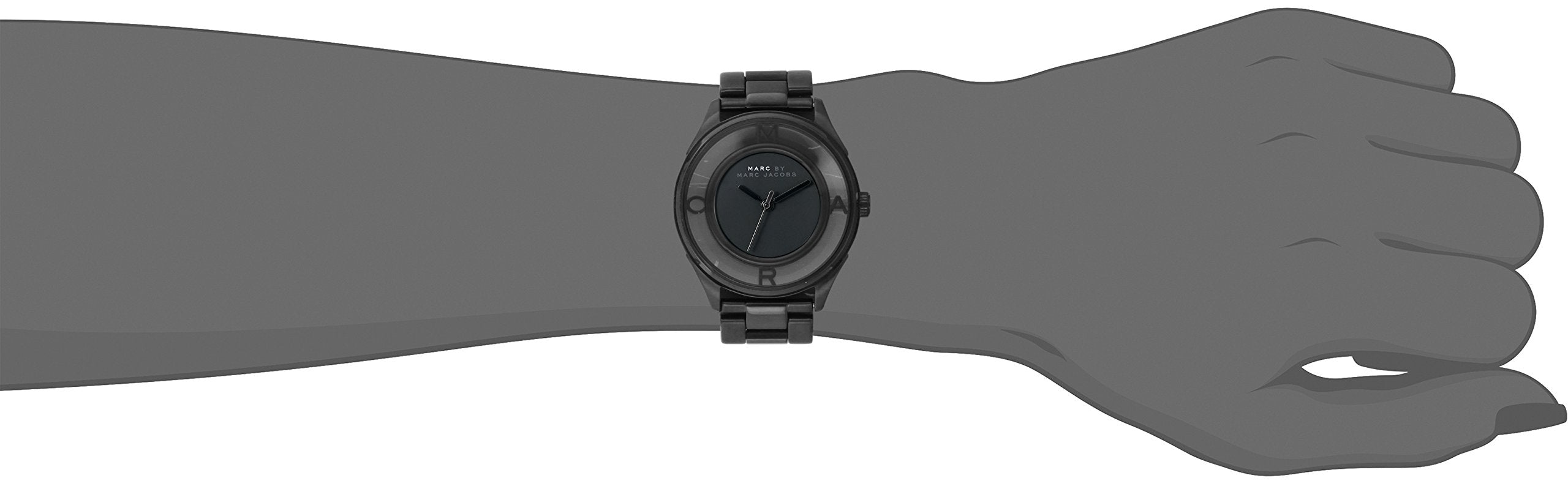  Shop Authentic Marc Jacobs Tether Transparent Black Dial Black Steel Strap Watch for Women - MBM3415 - Luxxuri