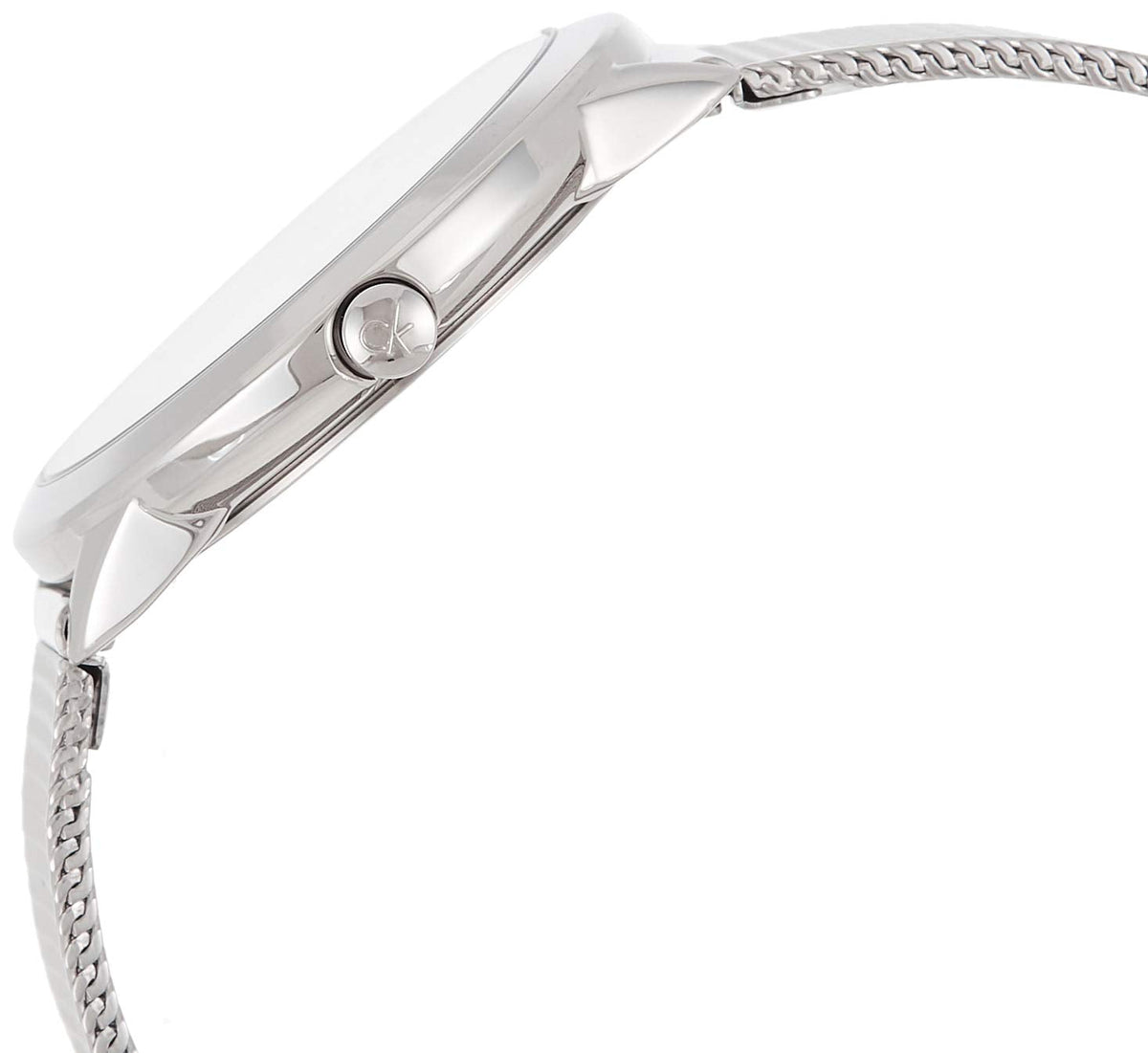  Shop Authentic Calvin Klein Minimal White Dial Silver Mesh Bracelet Watch for Women - K3M2212Y - Luxxuri