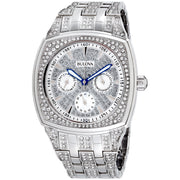  Shop Authentic Bulova Crystal Collection Phantom Silver Dial Silver Steel Strap Watch for Men - 96C002 - Luxxuri