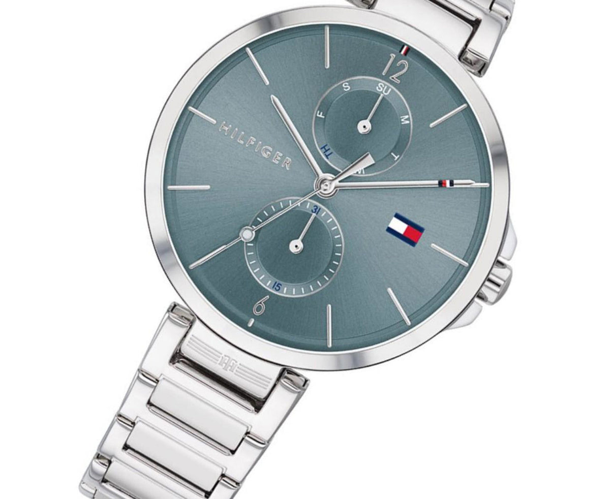  Shop Authentic Tommy Hilfiger Angela Blue Dial Silver Steel Strap Watch for Women - 1782126 - Luxxuri