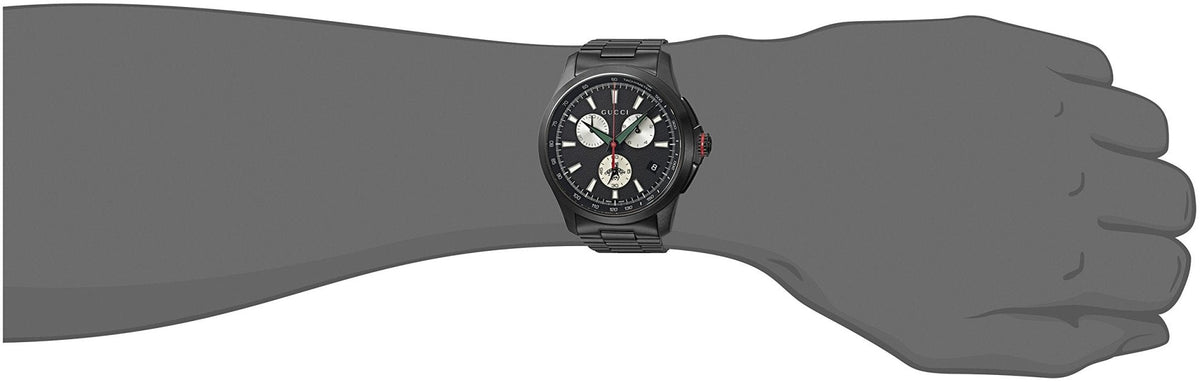  Shop Authentic Gucci G-Timeless Chronograph Black Dial Black Steel Strap Watch For Men - YA126268 - Luxxuri