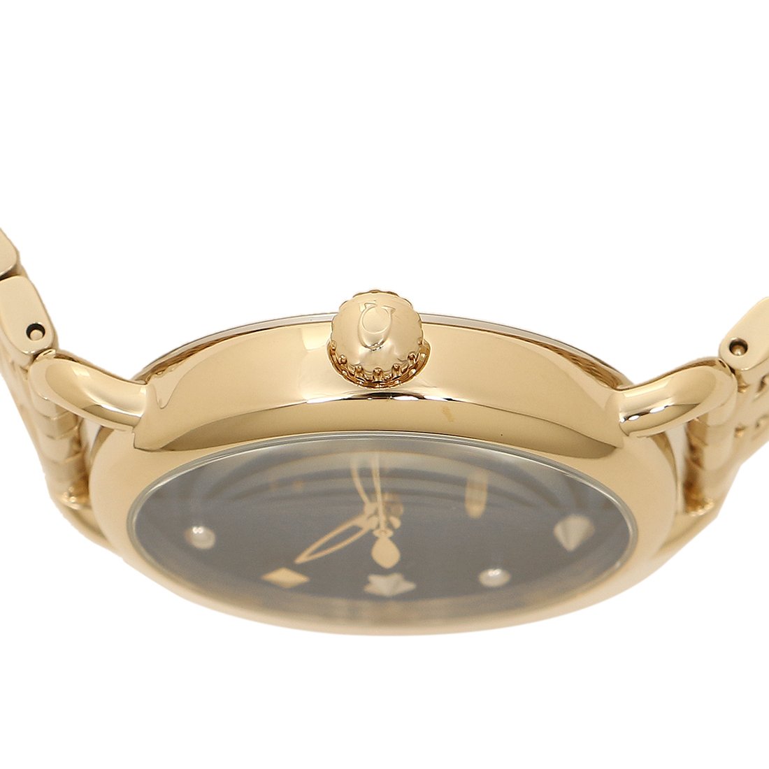 Coach Delancey Black Dial Gold Steel Strap Watch for Women - 14502813