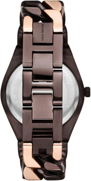  Shop Authentic Michael Kors Lennox Analog Brown Dial Two Tone Steel Strap Watch for Women - MK7501 - Luxxuri