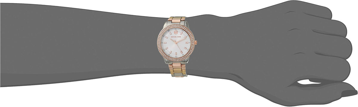  Shop Authentic Michael Kors Tibby Three Hand Crystals Silver Dial Two Tone Steel Strap Watch for Women - MK4576 - Luxxuri