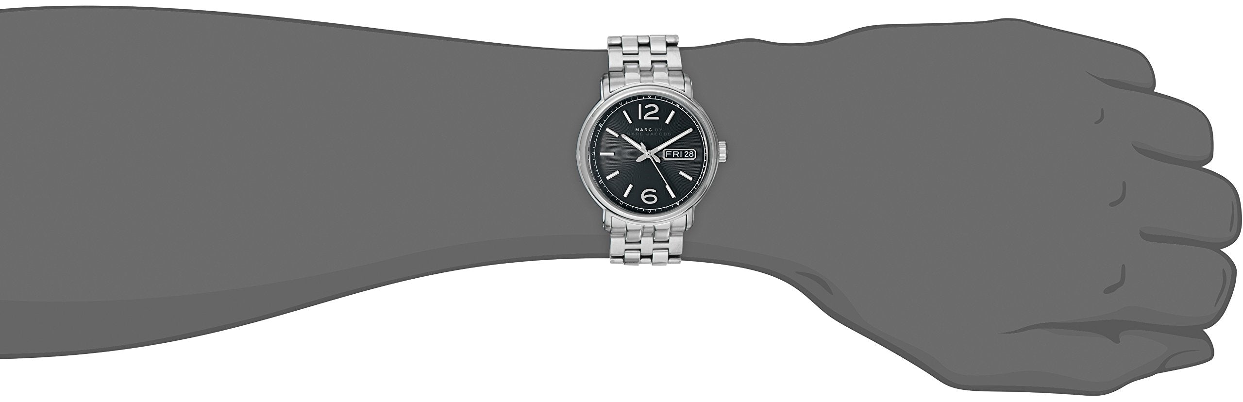  Shop Authentic Marc Jacobs Fergus Black Dial Silver Steel Strap Watch for Men - MBM5075 - Luxxuri