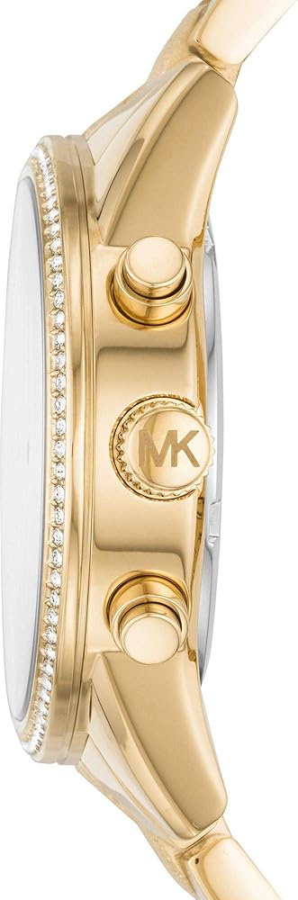  Shop Authentic Michael Kors Ritz Chronograph Gold Dial Gold Steel Strap Watch For Women - MK6597 - Luxxuri