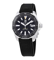  Shop Authentic Tag Heuer Aquaracer Calibre 5 Automatic Black Dial Black Rubber Strap Watch for Men -  WAY211A.FT6151 - Luxxuri
