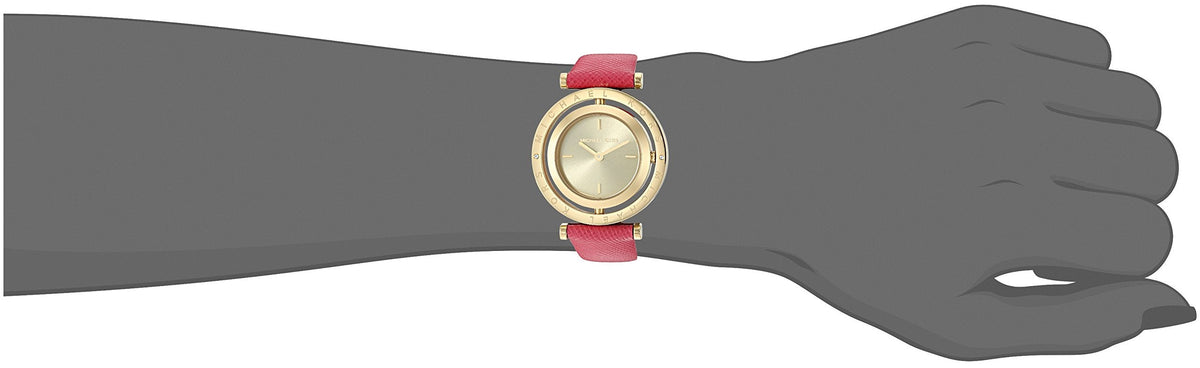  Shop Authentic Michael Kors Averi Gold Dial Pink Leather Strap Watch for Women - MK2525 - Luxxuri
