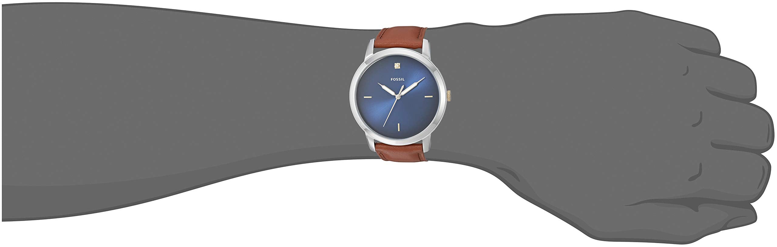  Shop Authentic Fossil The Minimalist 3H Blue Dial Brown Leather Strap Watch for Men - FS5499 - Luxxuri