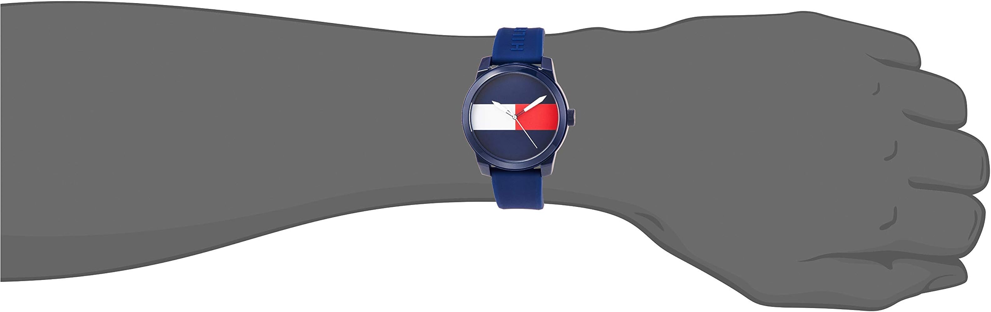  Shop Authentic Tommy Hilfiger Denim Quartz Blue Dial Blue Rubber Strap Watch for Men - 1791322 - Luxxuri