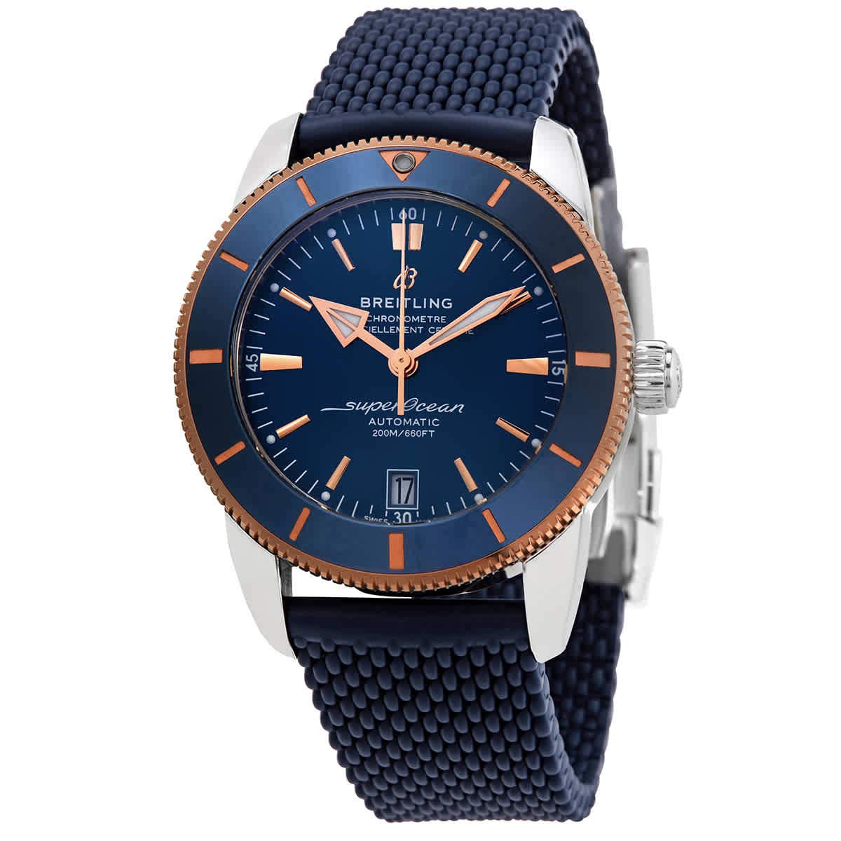  Shop Authentic Breitling Superocean Heritage B20 Automatic 42 Blue Dial Blue Mesh Bracelet Watch for Men - UB2010161C1S1 - Luxxuri