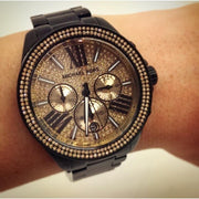  Shop Authentic Michael Kors Wren Chronograph Gold Dial Black Steel Strap Watch for Women - MK5961 - Luxxuri