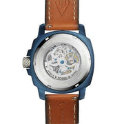  Shop Authentic Fossil Modern Machine Automatic Skeleton Silver Dial Brown Leather Strap Watch for Men - ME3135 - Luxxuri