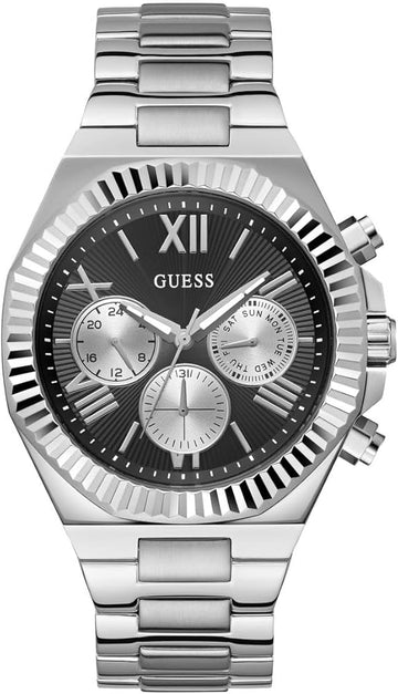  Shop Authentic Guess Equity Analog Black Dial Silver Steel Strap Watch For Men - GW0703G1 - Luxxuri