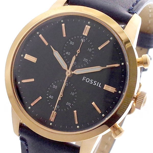  Shop Authentic Fossil Townsman Chronograph Blue Dial Blue Leather Strap Watch for Men - FS5436 - Luxxuri