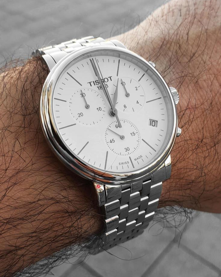  Shop Authentic Tissot Carson Premium White Dial Silver Steel Strap Watch For Men - T122.417.11.011.00 - Luxxuri