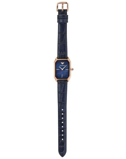  Shop Authentic Emporio Armani Gioia Quartz Mother of Pearl Blue Dial Blue Leather Strap Watch For Women - AR11426 - Luxxuri