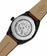  Shop Authentic Fossil Everett Automatic Analog Black Dial Brown Leather Strap Watch for Men - ME3207 - Luxxuri