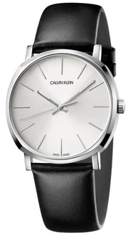  Shop Authentic Calvin Klein Posh Silver Dial Black Leather Strap Watch for Men - K8Q311C6 - Luxxuri