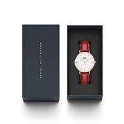  Shop Authentic Daniel Wellington Classic Suffolk White Dial Brown Leather Strap Watch For Women - DW00100120 - Luxxuri