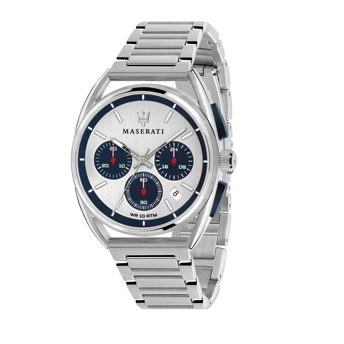  Shop Authentic Maserati Trimarano Chronograph Silver Dial Silver Stainless Steel Strap Watch For Men - R8873632001 - Luxxuri