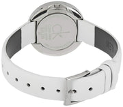  Shop Authentic Calvin Klein Firm Silver Dial White Leather Strap Watch for Women - K3N231L6 - Luxxuri