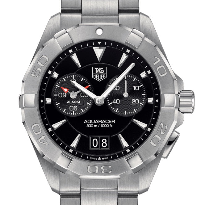  Shop Authentic Tag Heuer Aquaracer Quartz Black Dial Silver Steel Strap Watch for Men - WAY111Z.BA0928 - Luxxuri