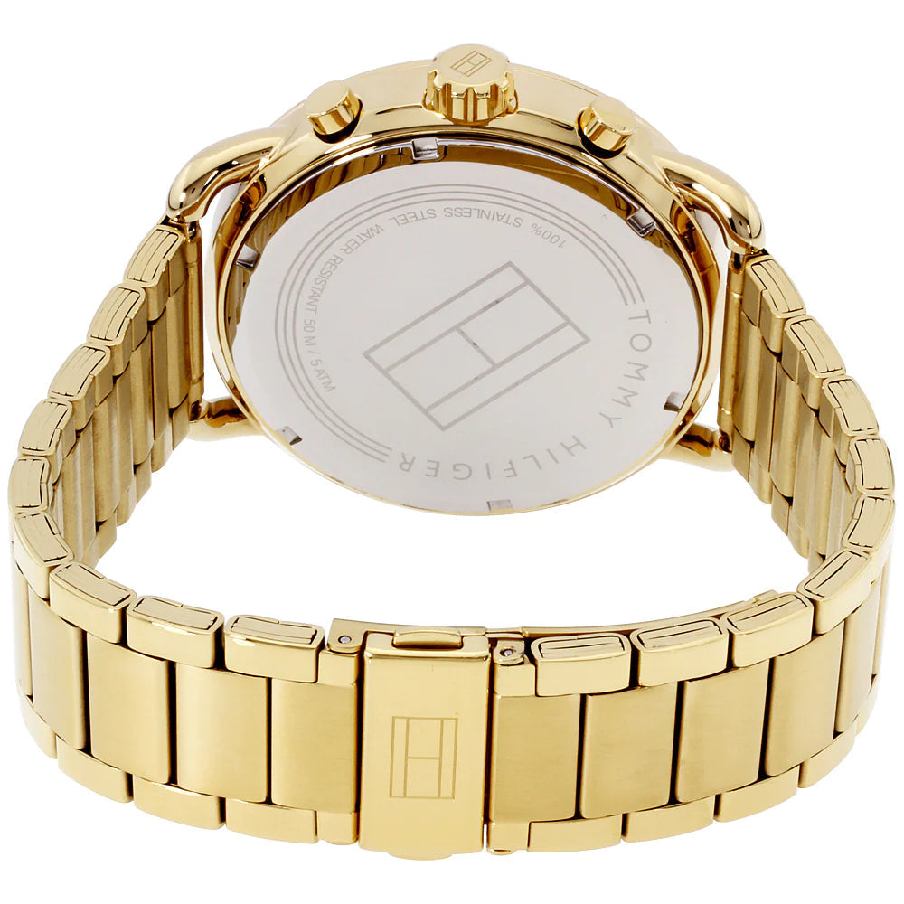  Shop Authentic Tommy Hilfiger Quartz White Dial Gold Steel Strap Watch for Men - 1791455 - Luxxuri