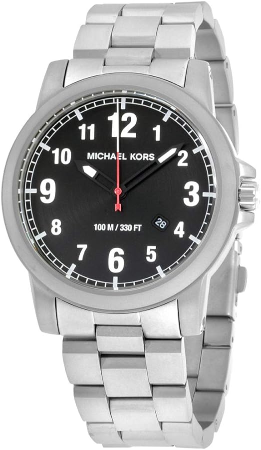  Shop Authentic Michael Kors Paxton Analog Black Dial Silver Steel Strap Watch For Men - MK8500 - Luxxuri