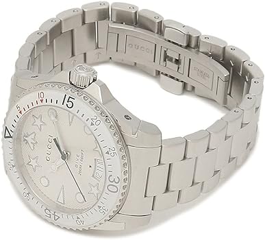  Shop Authentic Gucci Dive Quartz White Dial Silver Steel Strap Watch For Men - YA136336 - Luxxuri
