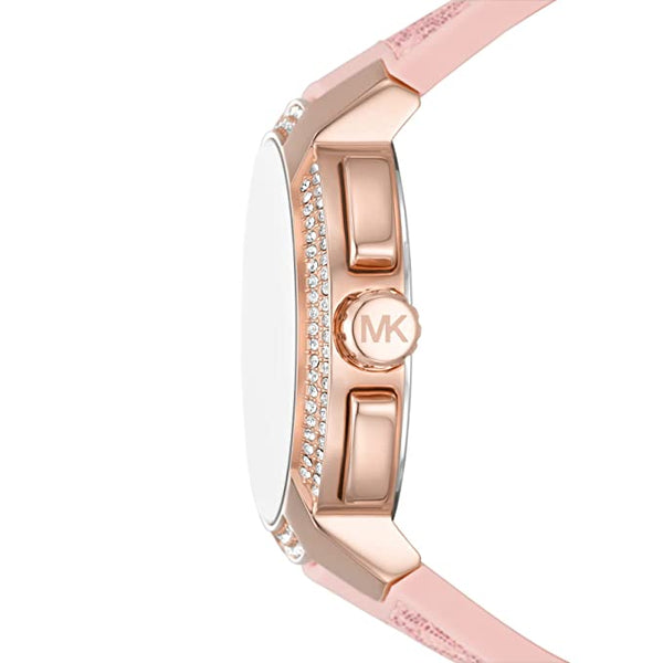  Shop Authentic Michael Kors Sidney Multifunction White Dial Pink Silicone Strap Watch For Women - MK7222 - Luxxuri