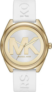  Shop Authentic Michael Kors Janelle Three Hand Silver Dial White Rubber Strap Watch For Women - MK7141 - Luxxuri