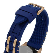  Shop Authentic Guess Oasis Blue Dial Blue & Rose Gold Stainless Steel Strap Watch For Men - W0366G4 - Luxxuri