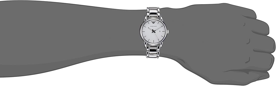  Shop Authentic Emporio Armani Classic Luigi Quartz Silver Dial Silver Steel Strap Watch For Men - AR1854 - Luxxuri