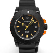 Shop Authentic Emporio Armani Sportivo Quartz Black Dial Black Silicone Strap Watch For Men - AR5969 - Luxxuri