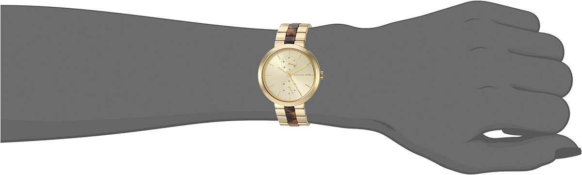  Shop Authentic Michael Kors Garner Multifunction Gold Dial Two Tone Steel Strap Watch For Women - MK6471 - Luxxuri