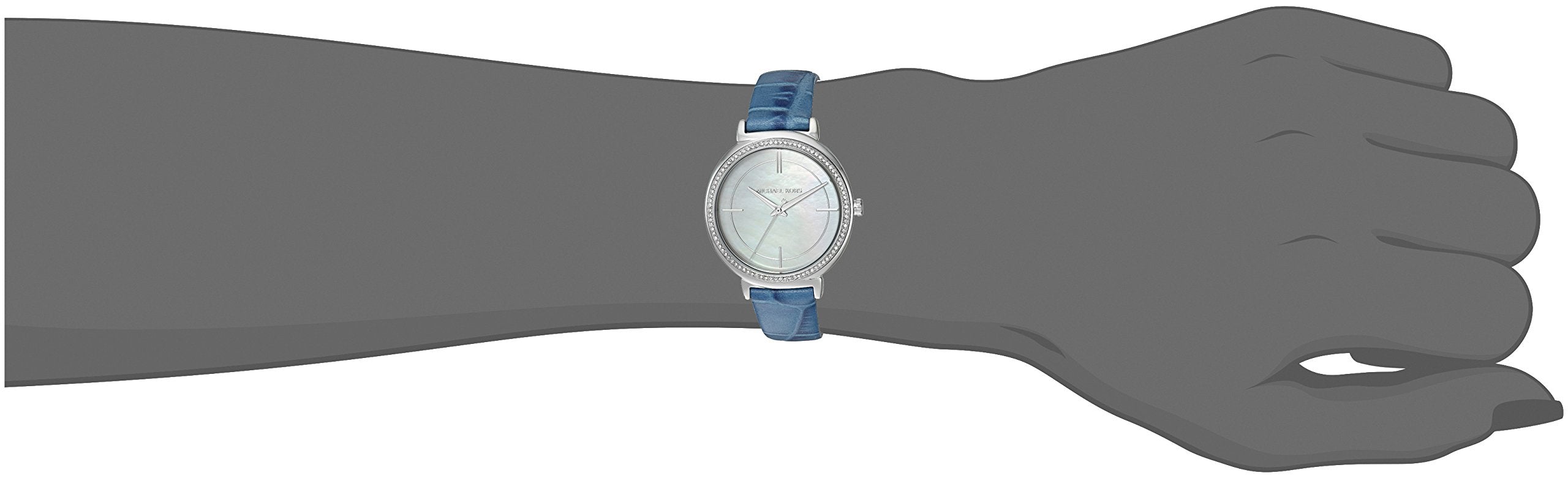  Shop Authentic Michael Kors Cinthia Mother of Pearl Dial Blue Leather Strap Watch for Women - MK2661 - Luxxuri