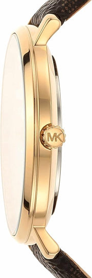  Shop Authentic Michael Kors Pyper Quartz Silver Dial Brown Leather Strap Watch For Women - MK2857 - Luxxuri